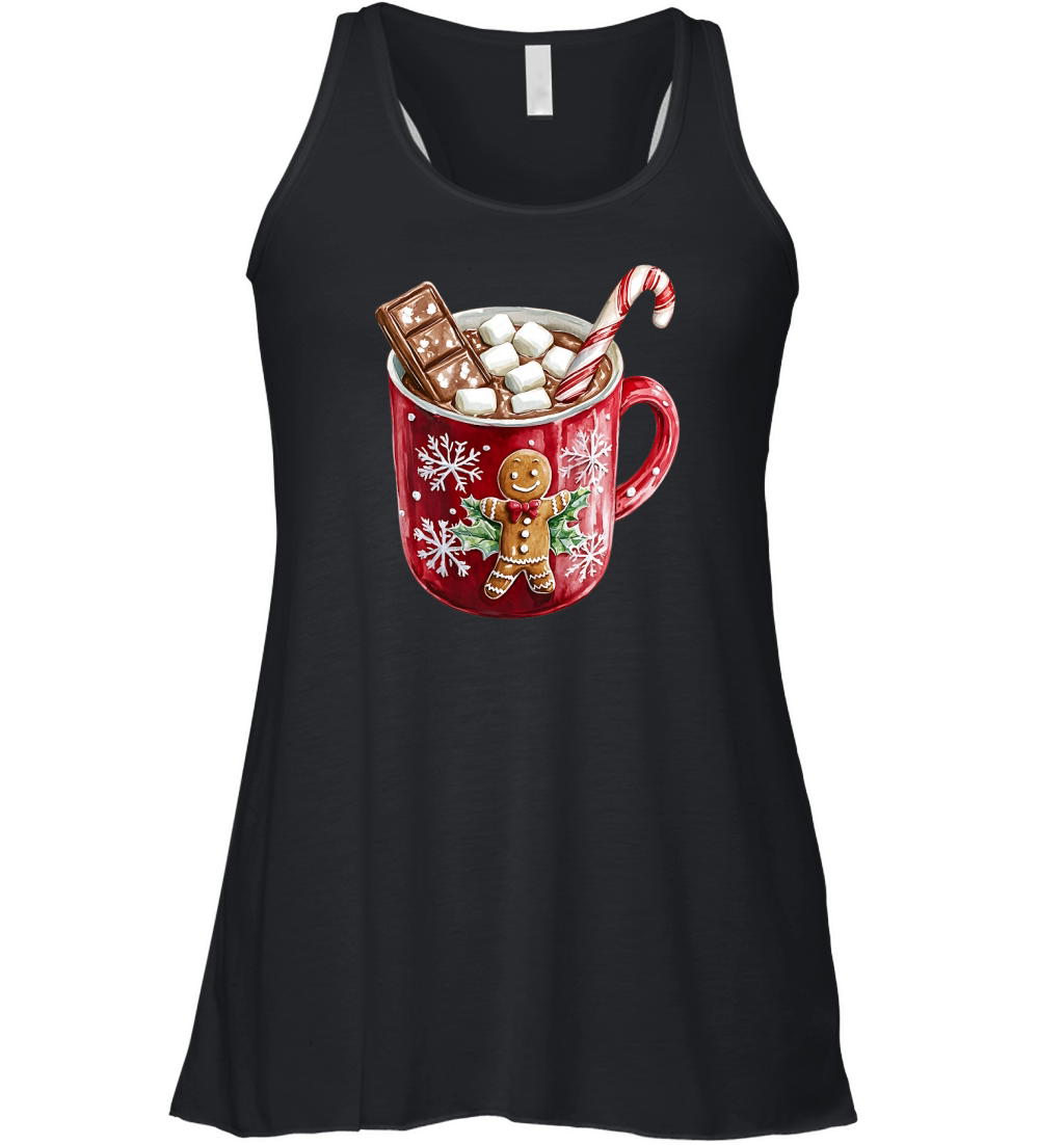 Christmas Hot Chocolate Gingerbread Women's Flowy Tank Top