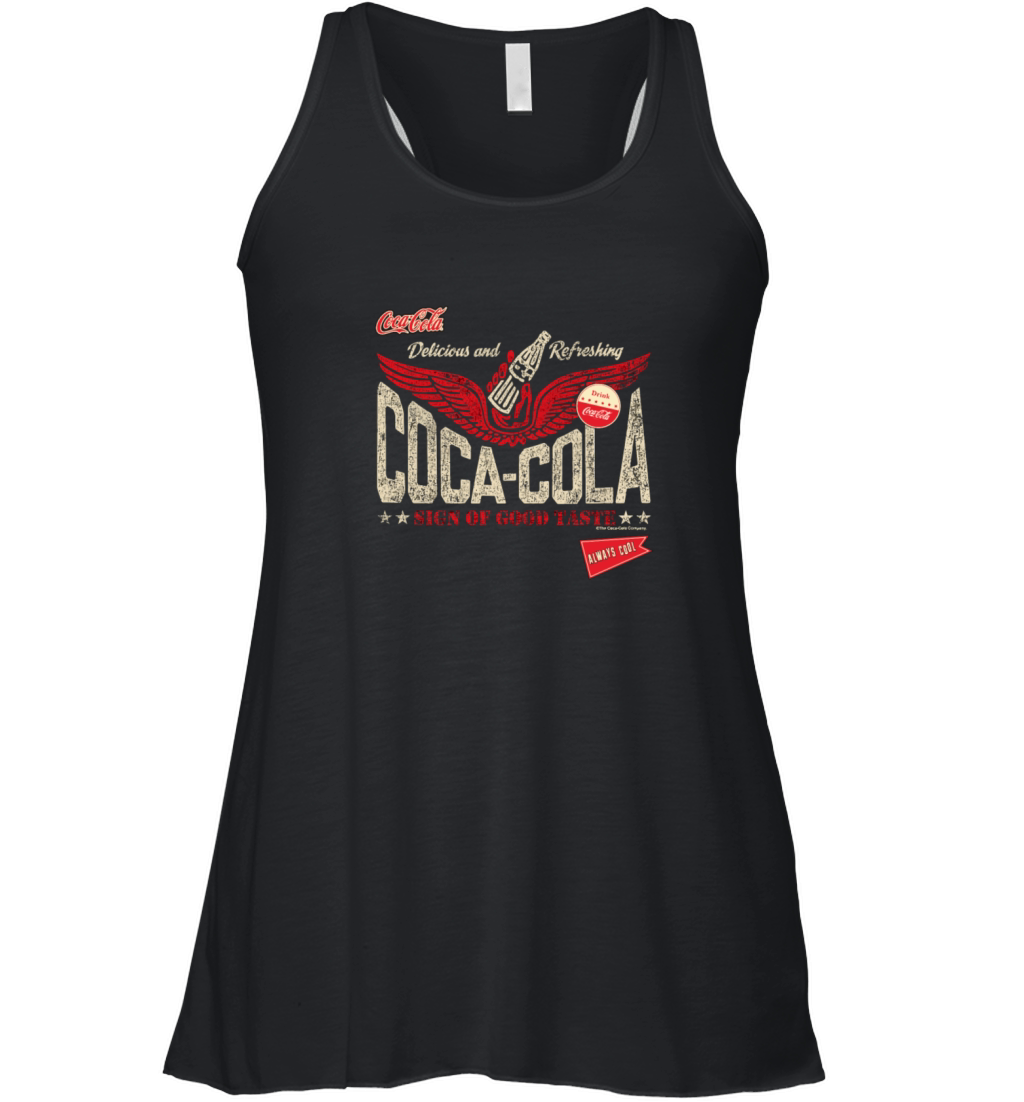 Coca-Cola Sign Of Good Taste Wings Vintage Logo Women's Flowy Tank Top