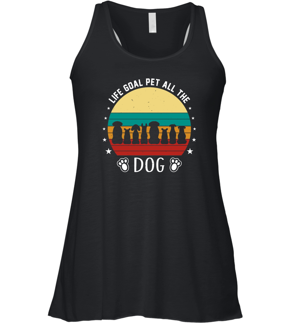 Life Goal Pet All The Dogs Vintage Women's Flowy Tank Top