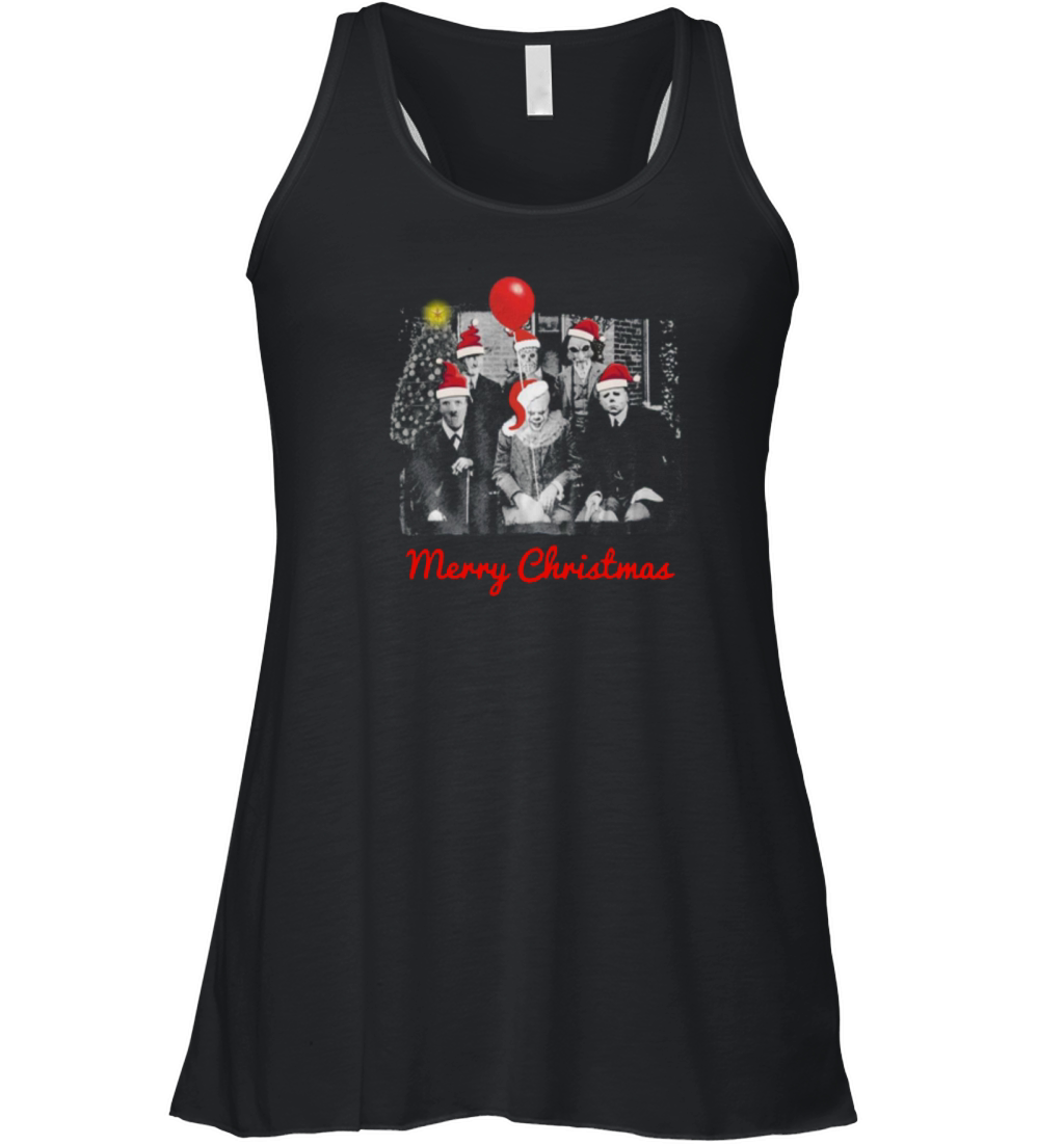 Merry Christmas Santa Horror Characters Women's Flowy Tank Top