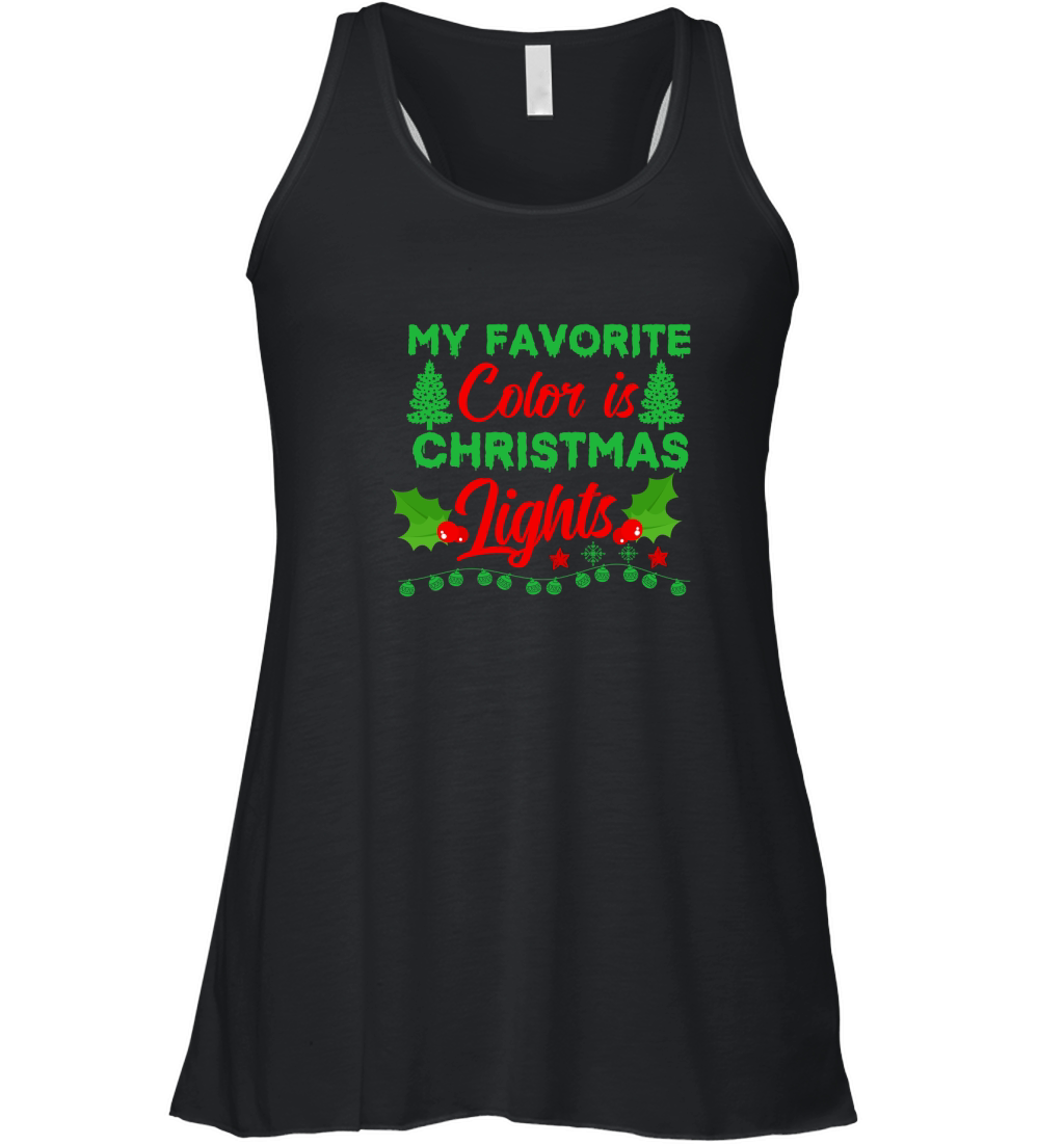 My Favorite Color is Christmas Lights  2 Women's Flowy Tank Top