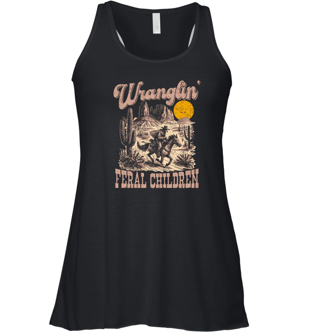 Raccoon Cowboy Color Women's Flowy Tank Top