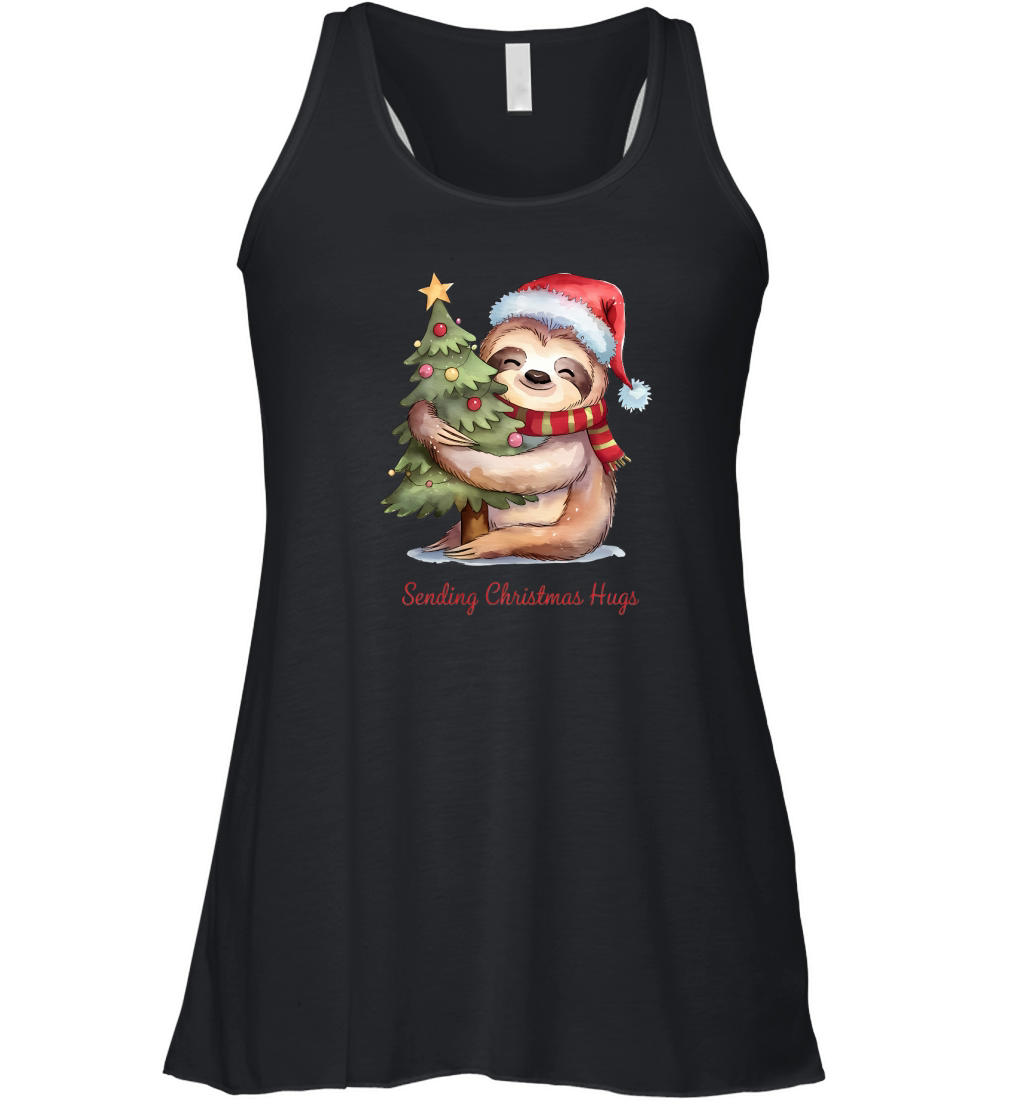 Sending Christmas Hugs Vintage Christmas 02 Women's Flowy Tank Top