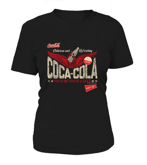 Coca-Cola Sign Of Good Taste Wings Vintage Logo Women's T-Shirt
