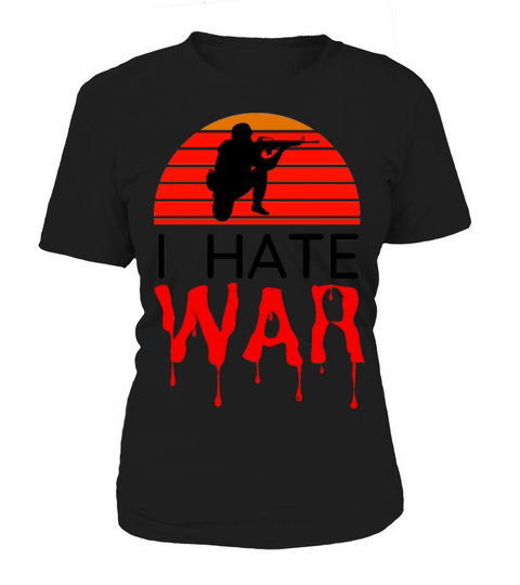 Hate war bloody text retro vintage design Women's T-Shirt