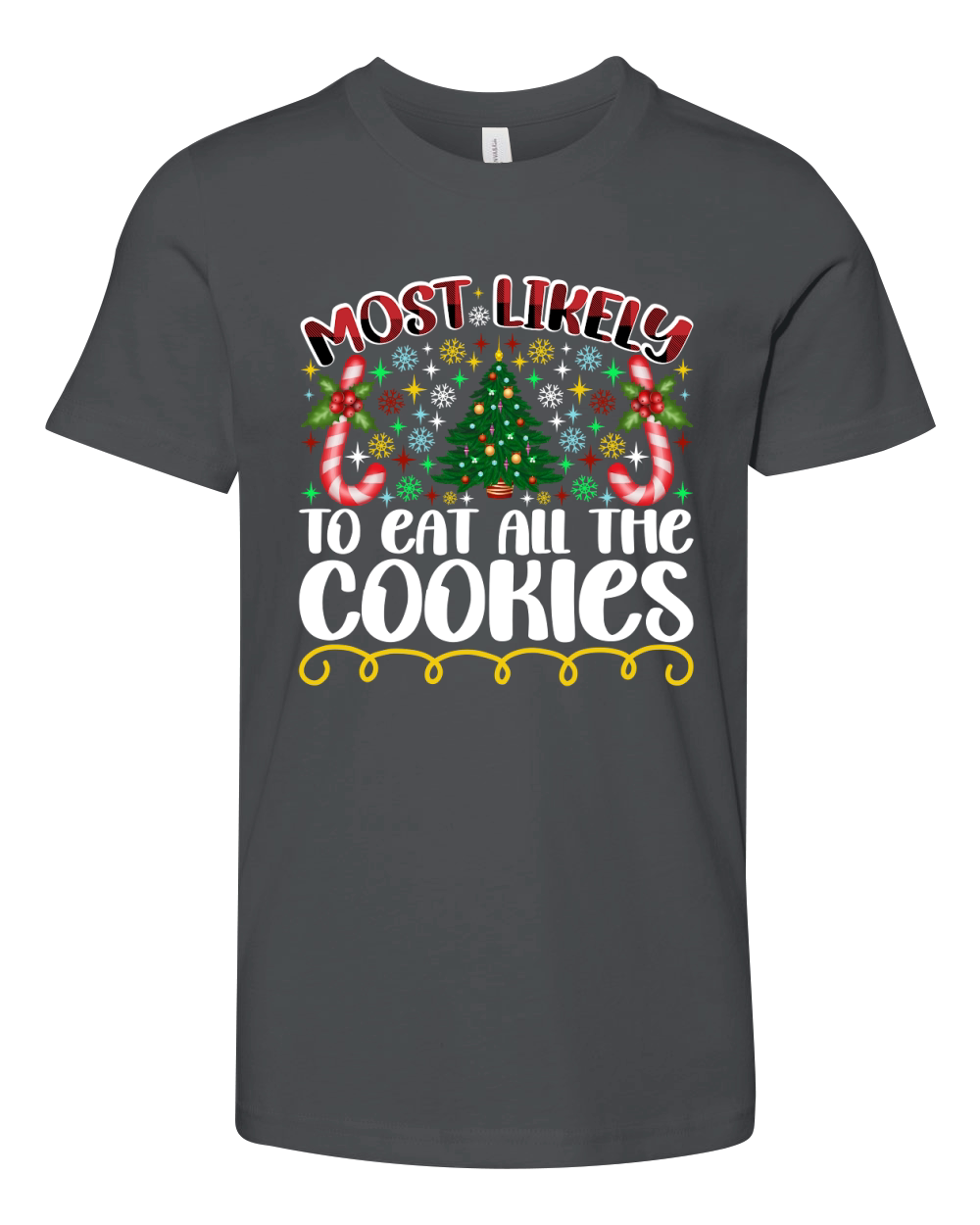 Most Likely To Eat All The Cookies Youth Unisex Jersey Tee