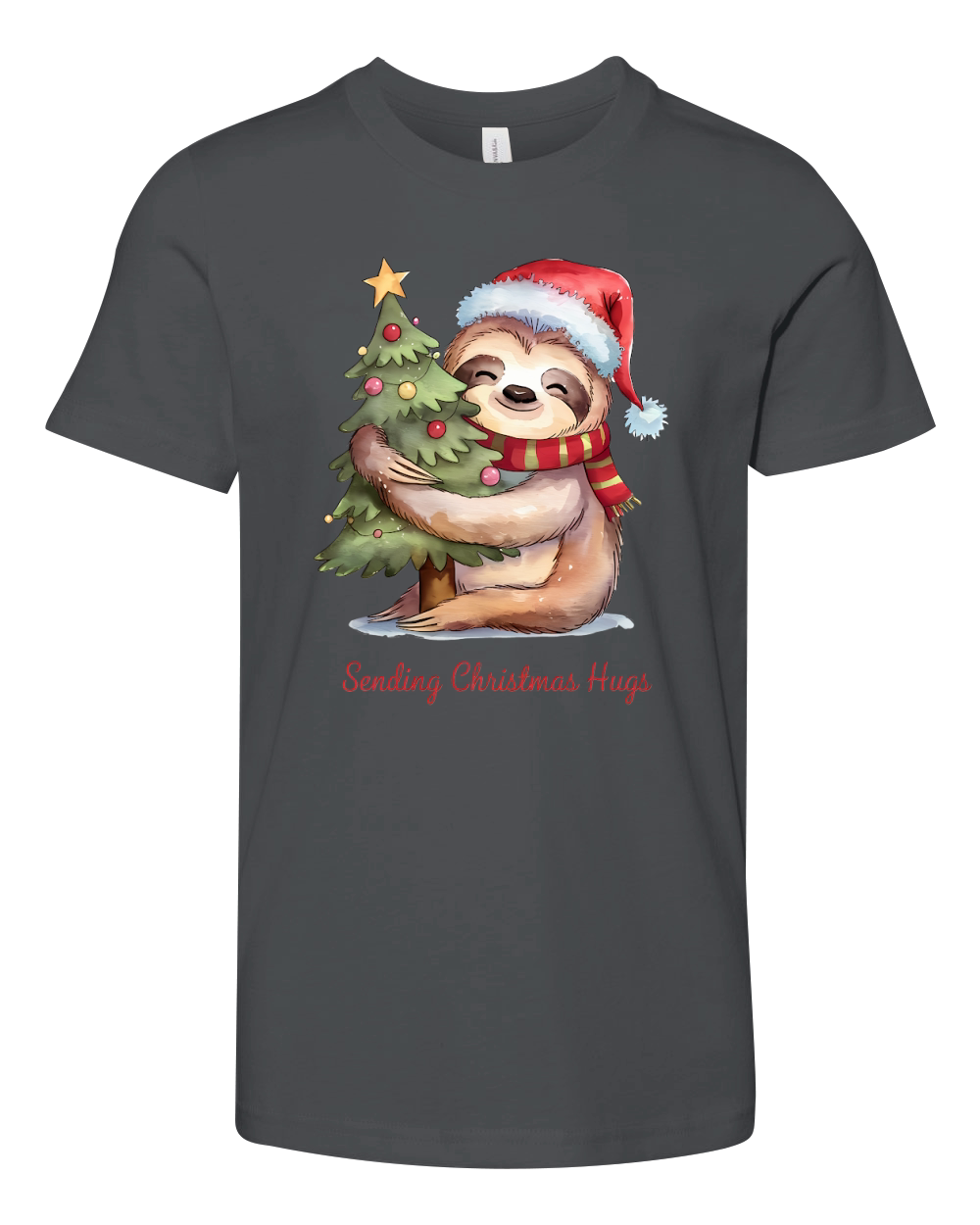 Sending Christmas Hugs Vintage Christmas 02 Youth Unisex Jersey Tee