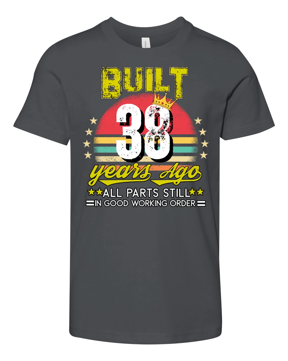 Vintage Birthday 38 Youth Unisex Jersey Tee