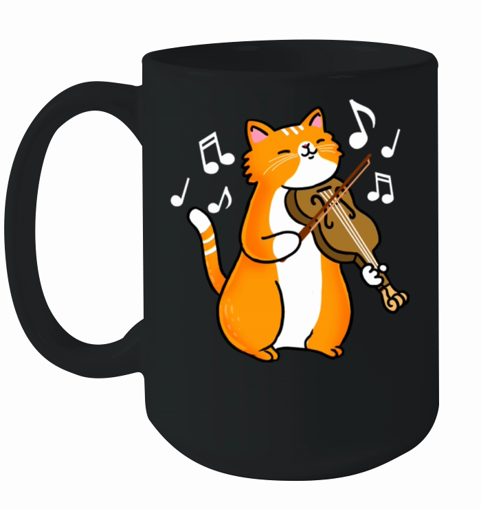 Cat Playing Violin For Violin Player Ceramic Mug