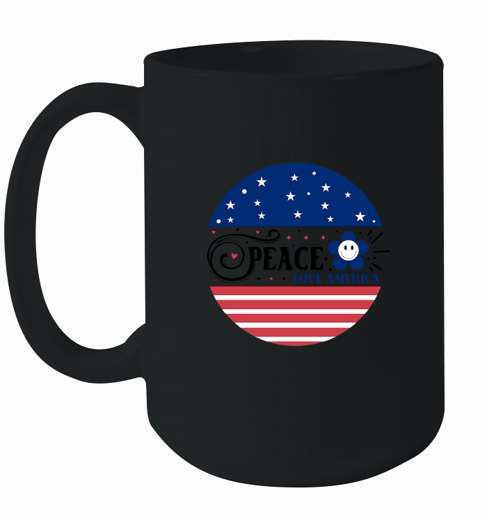 Peace Love America 03 Ceramic Mug
