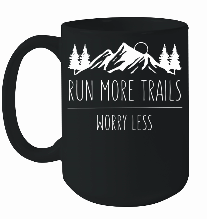 Vintage Trail Running Run More Trail Retro For Run Ceramic Mug