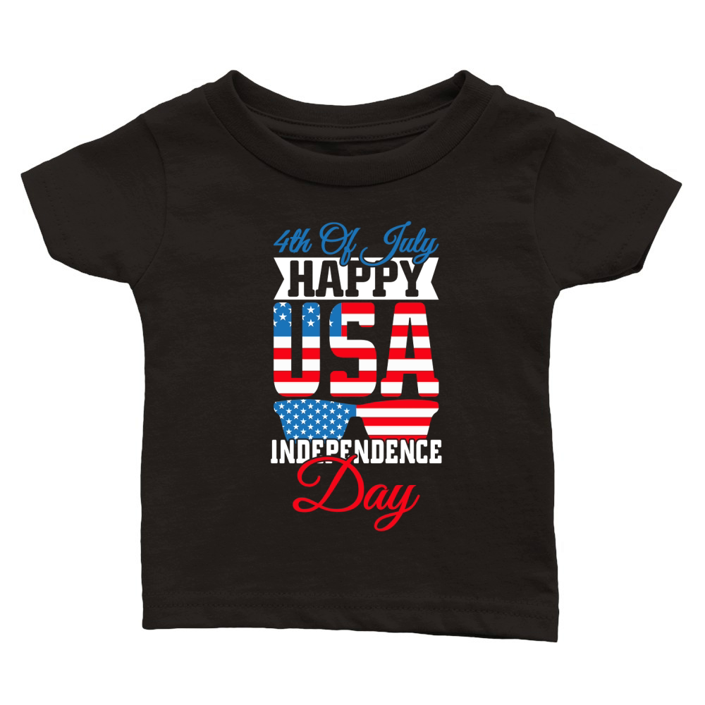 4th of July happy USA Independence Day 02 Classic Baby Crewneck T-shirt