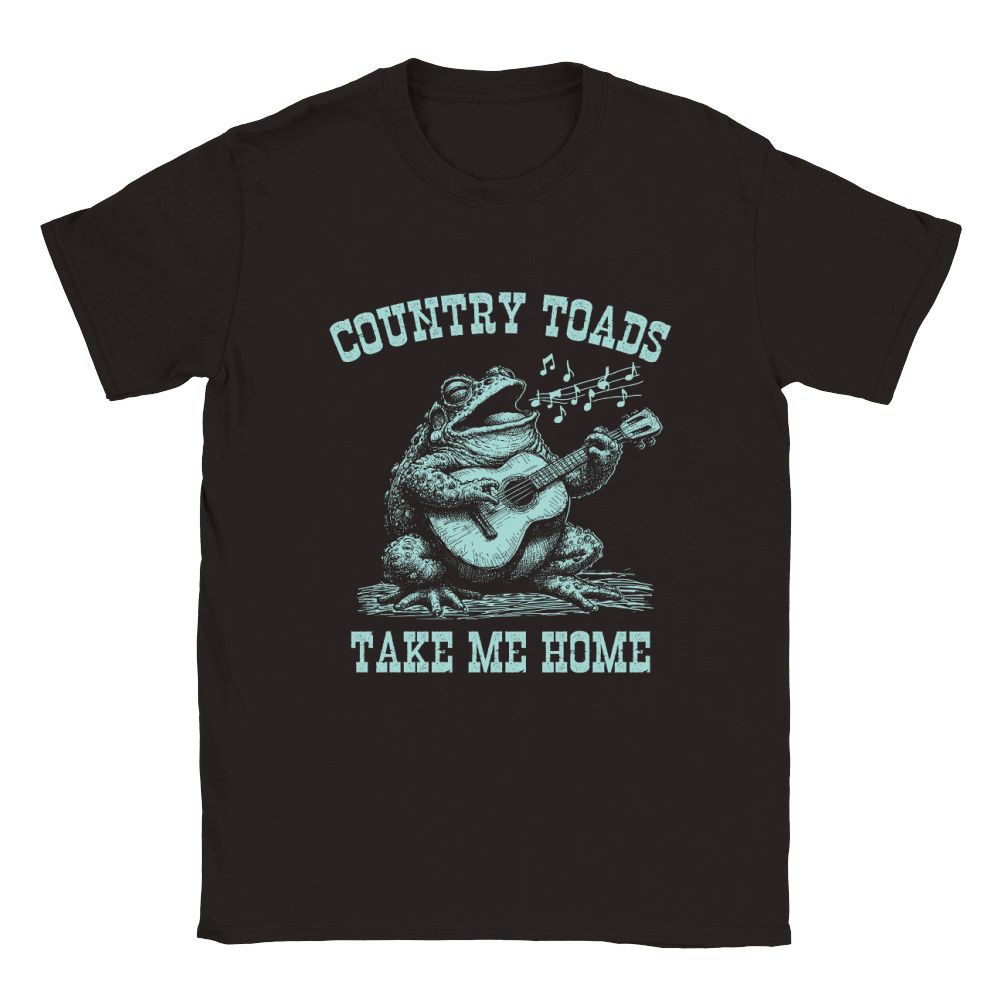 Country Toads Take Me Home D Green Classic Kids Crewneck T-shirt