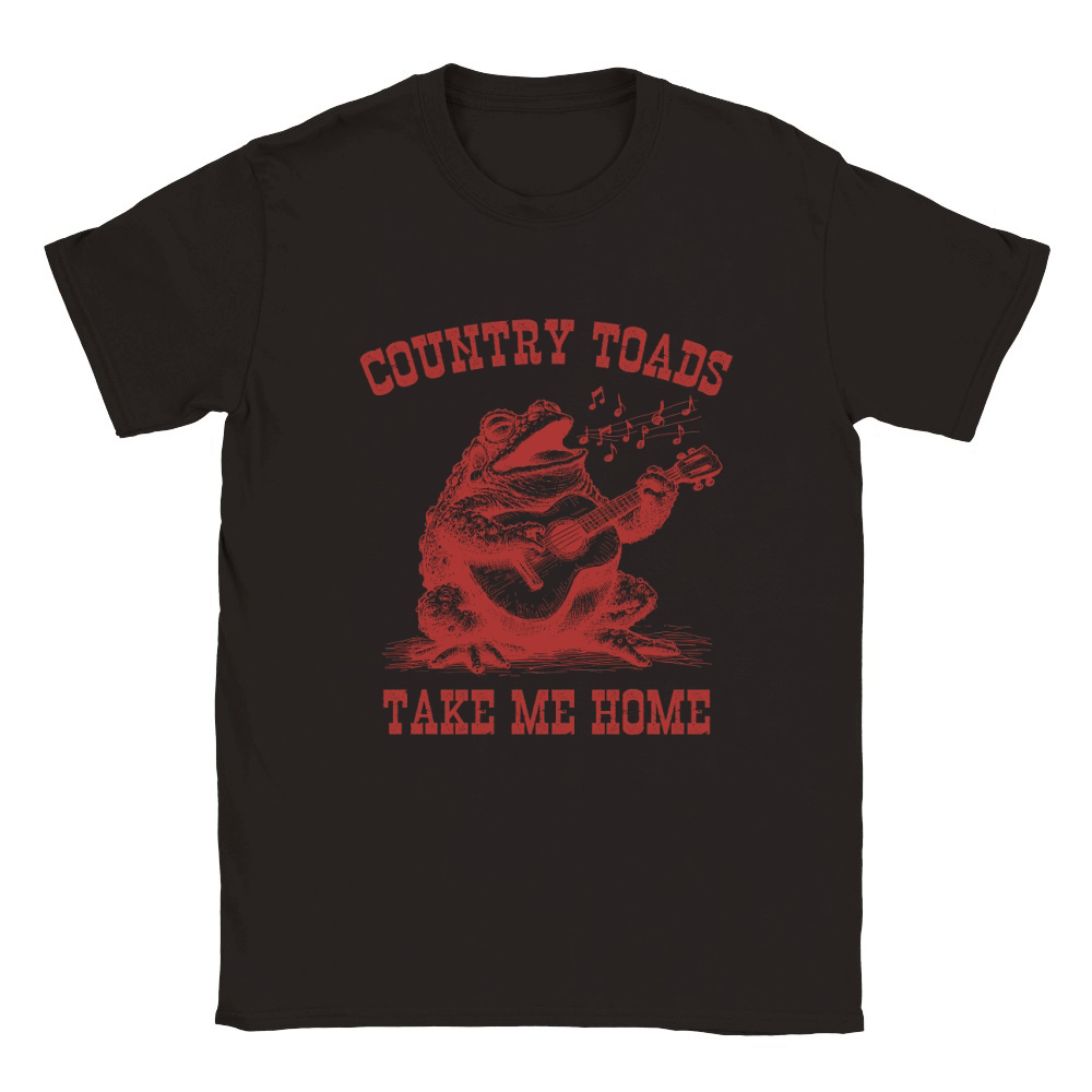 Country Toads Take Me Home L Red Classic Kids Crewneck T-shirt