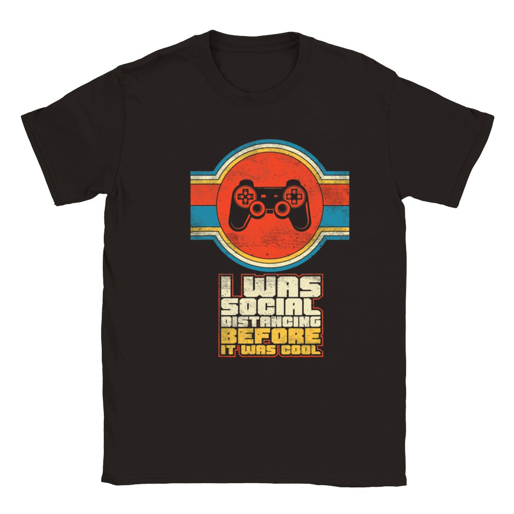 I Was Social Distancing Before It Was Cool Video Classic Kids Crewneck T-shirt