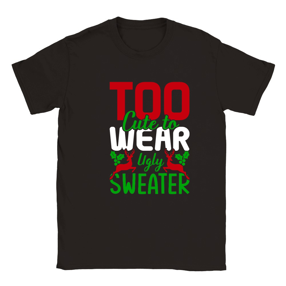 Too Cute To Wear Ugly Classic Kids Crewneck T-shirt