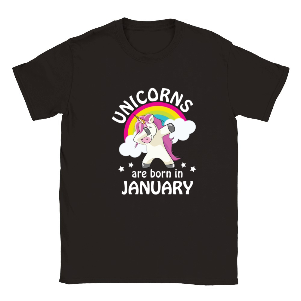 Unicorns are Born in January Classic Kids Crewneck T-shirt