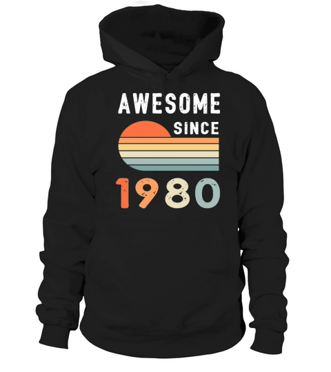 1980 Birthday Retro Vintage Gift Hoodie Unisex