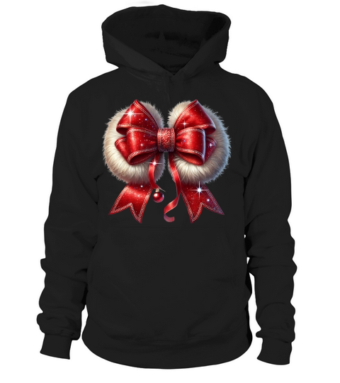 Christmas Coquette Bow 9 02 Hoodie Unisex