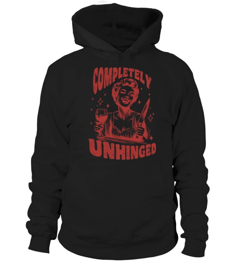 Completely Unhinged 90s Women L Red GR Hoodie Unisex