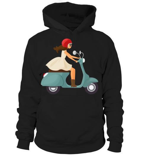Girl on scooter Hoodie Unisex