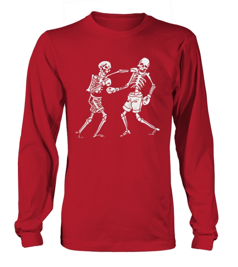 0 BOXING SKELETON HALLOWEEN Long sleeved Unisex