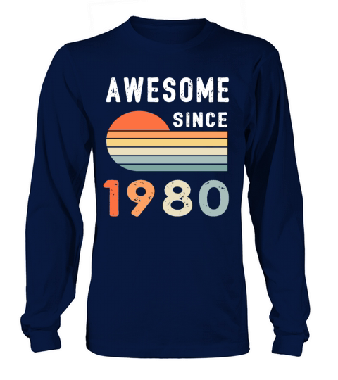 1980 Birthday Retro Vintage Gift Long sleeved Unisex