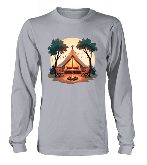 Camping Tent and Firepit Long sleeved Unisex
