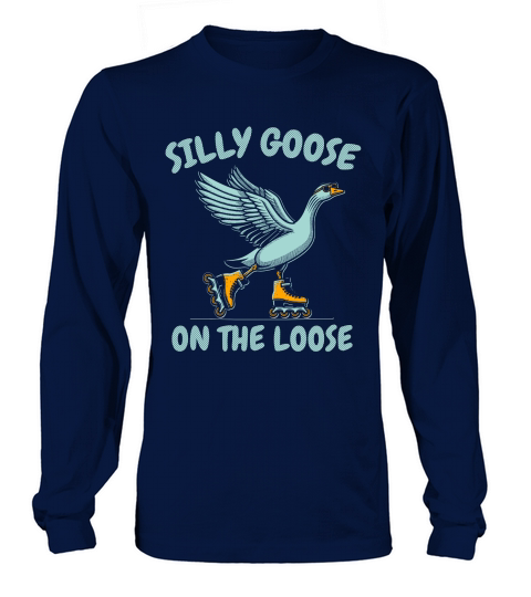 Goose Playing Retro Rollerblade D Green dot Long sleeved Unisex