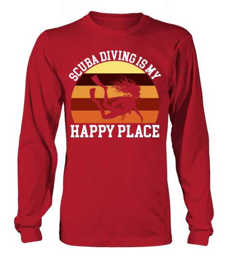 Scuba diving is my happy place Long sleeved Unisex