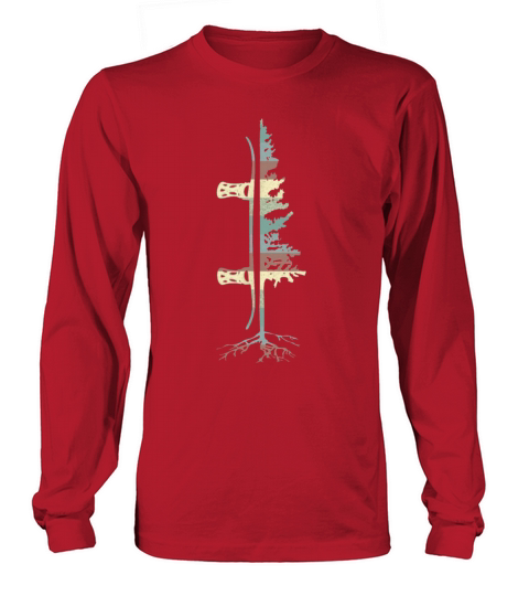 Vintage Pine Snowboard Snowboarding Gift Long sleeved Unisex