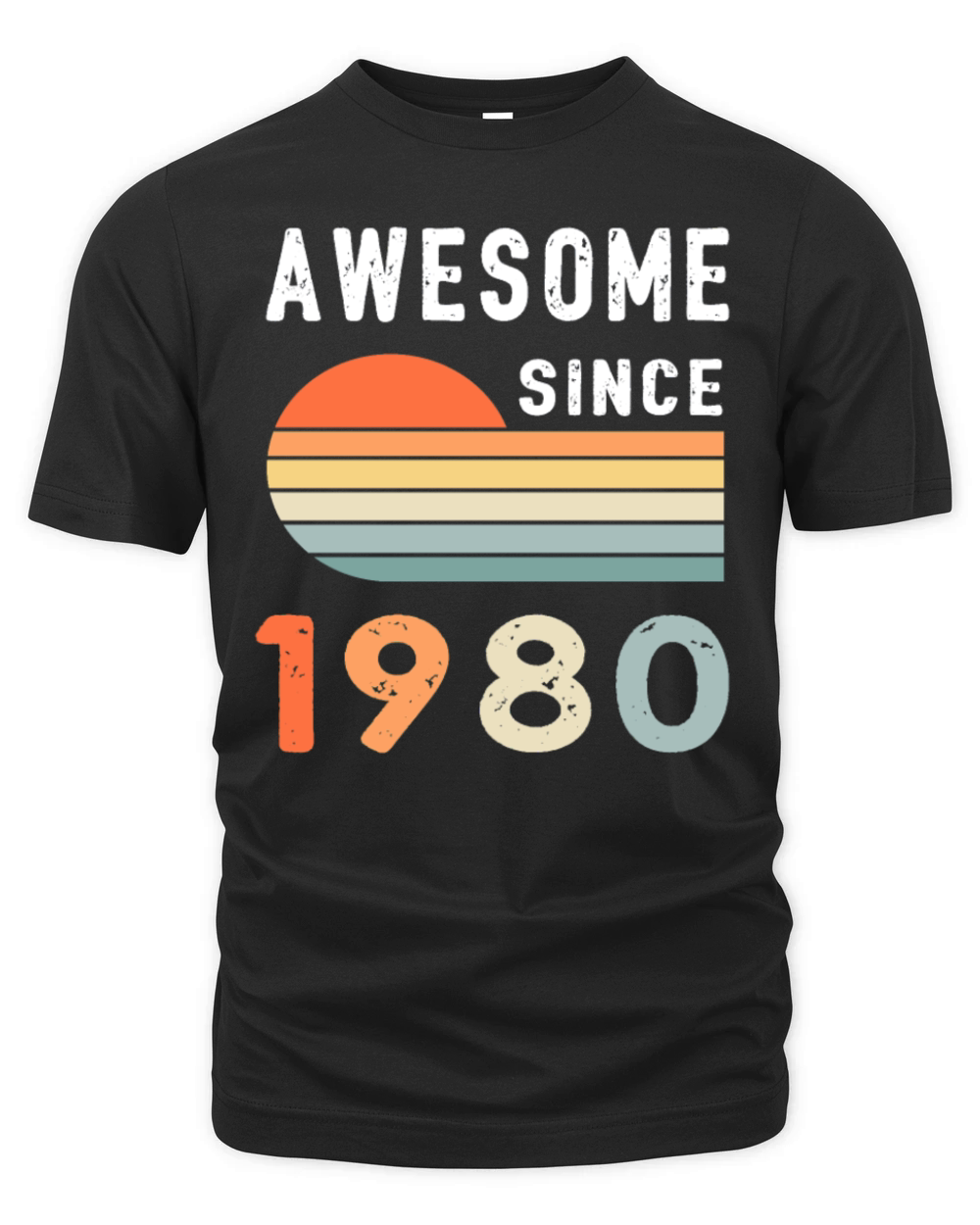 1980 Birthday Retro Vintage Gift Organic Unisex T-shirt