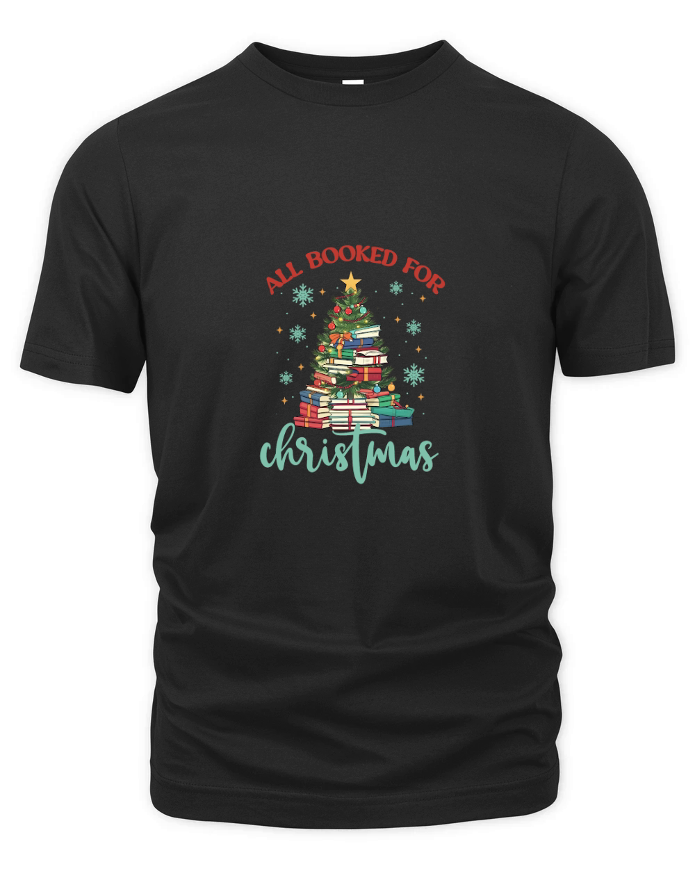 All Booked for Christmas Organic Unisex T-shirt