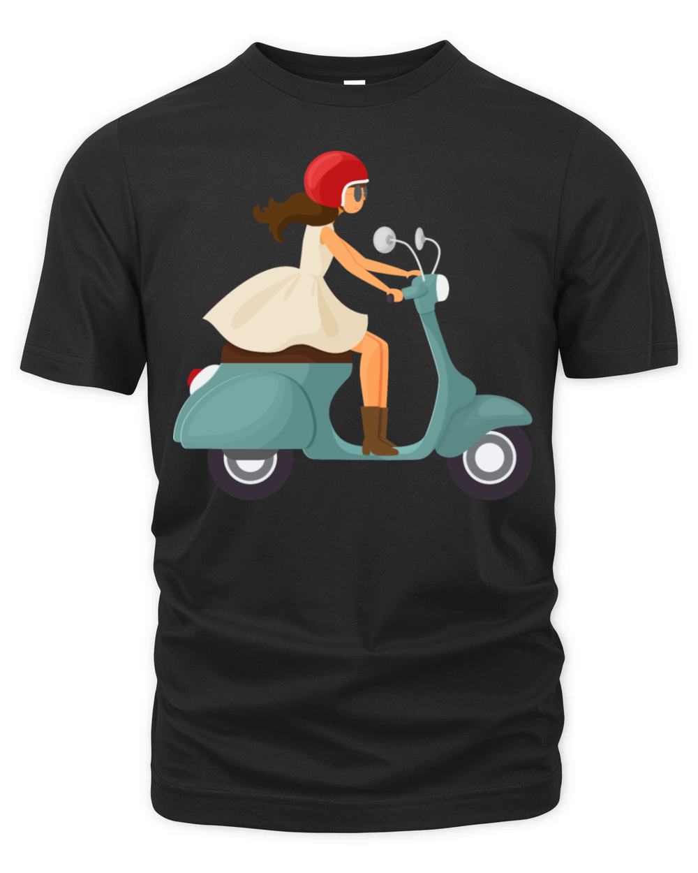 Girl on scooter Organic Unisex T-shirt