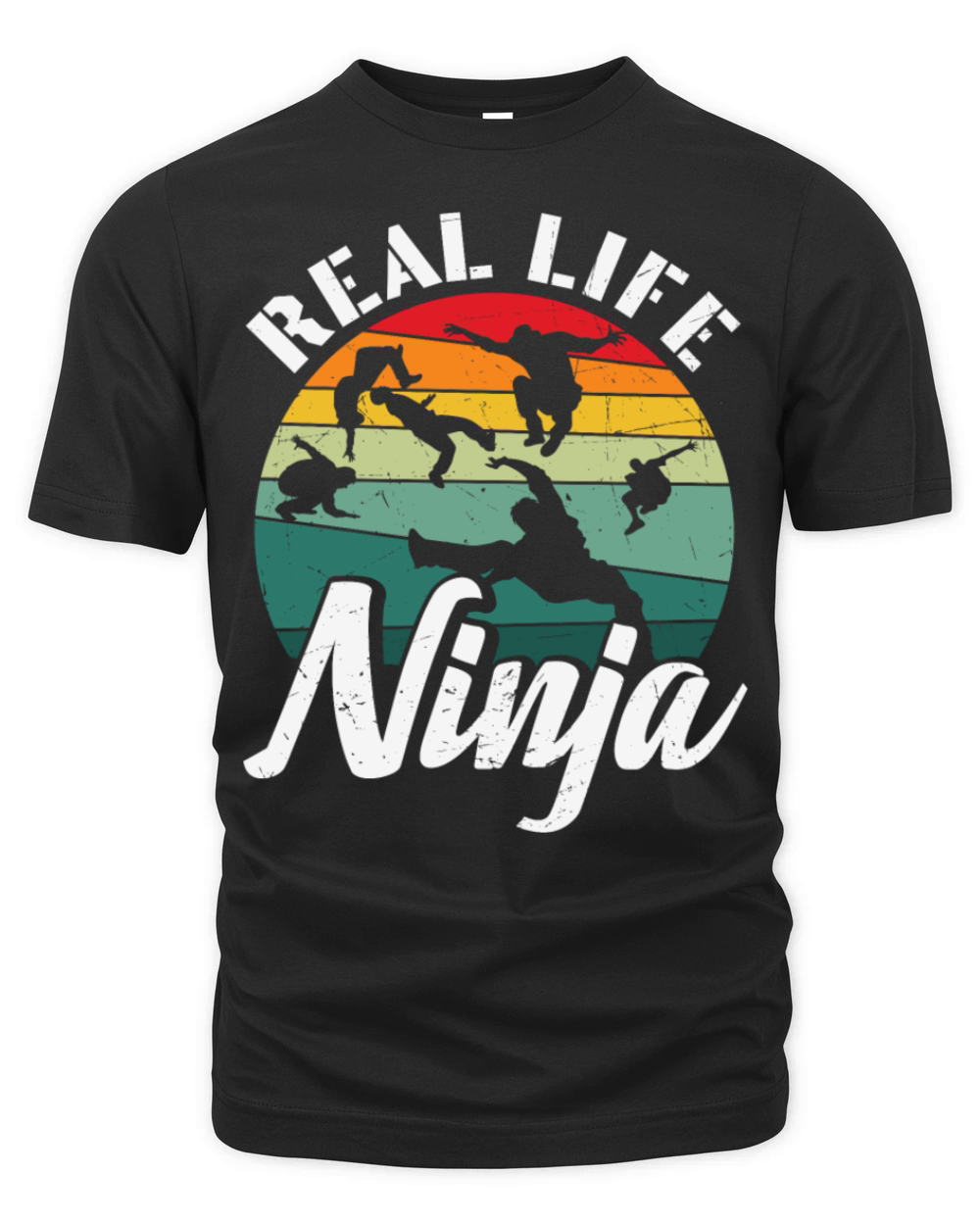 Parkour Real Life Ninja Gym Retro Vintage Organic Unisex T-shirt