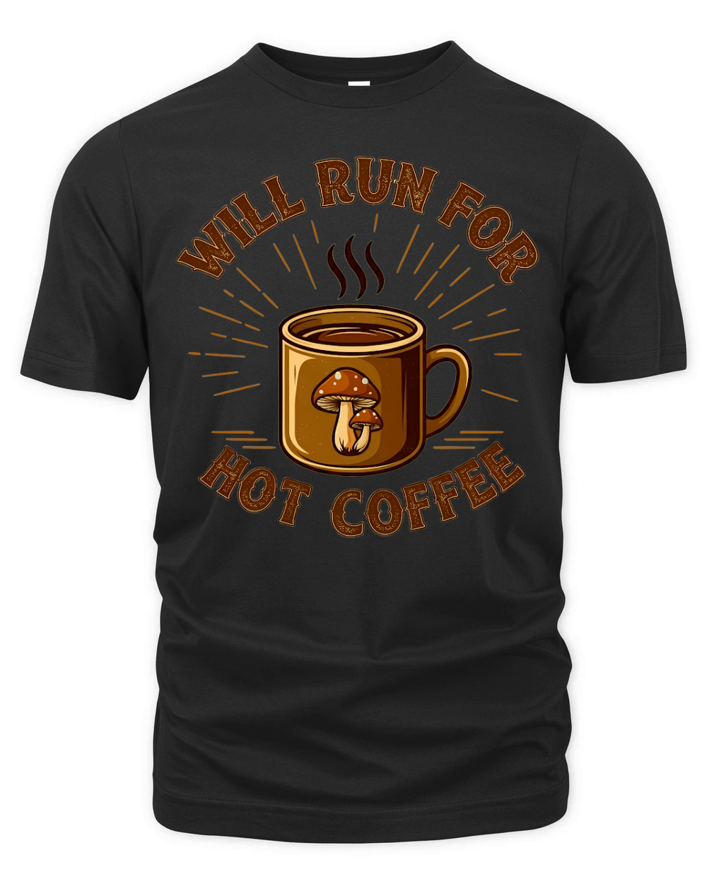 will run for hot coffee Organic Unisex T-shirt