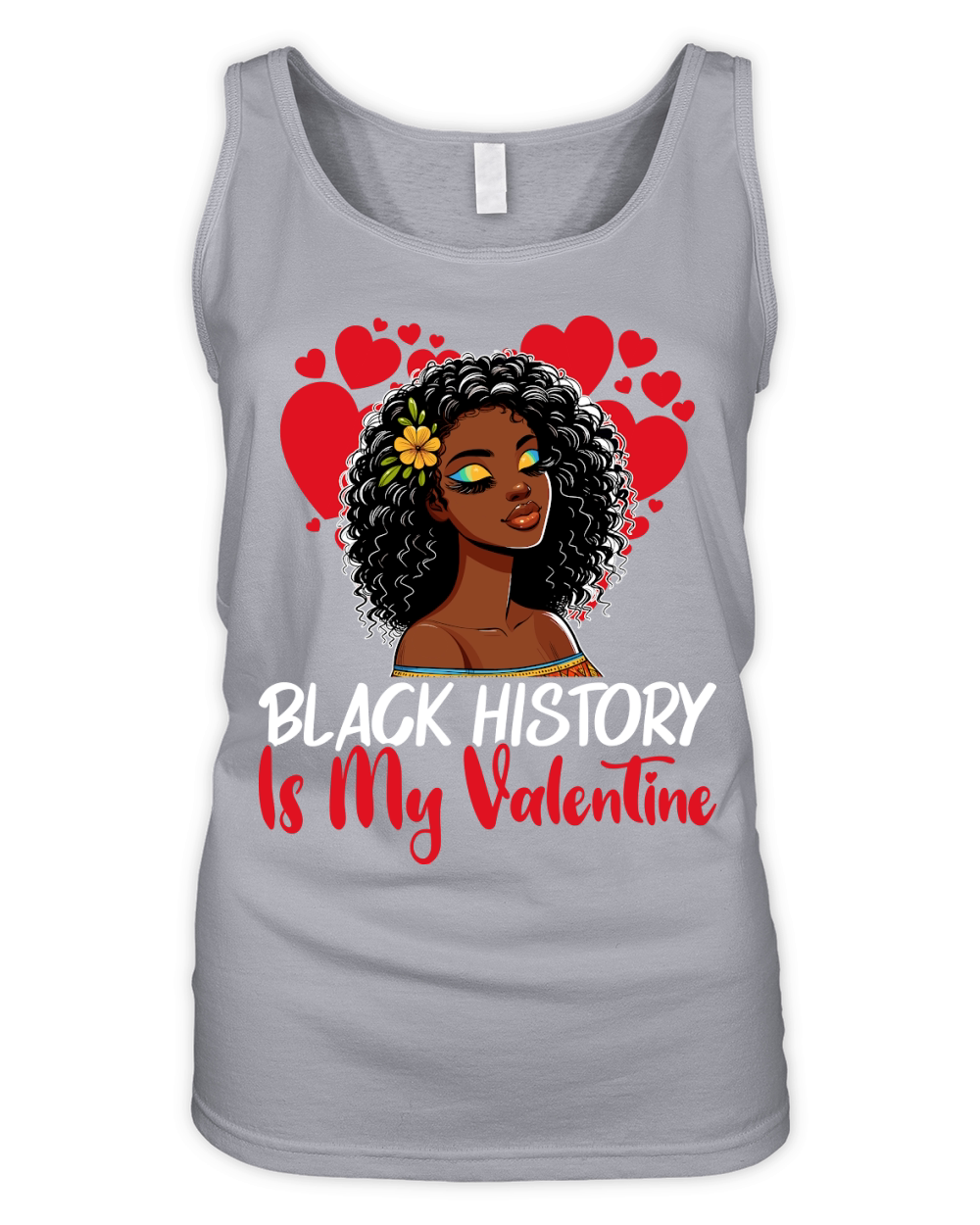 black history is my valentine 20 Organic Women's Tank Top