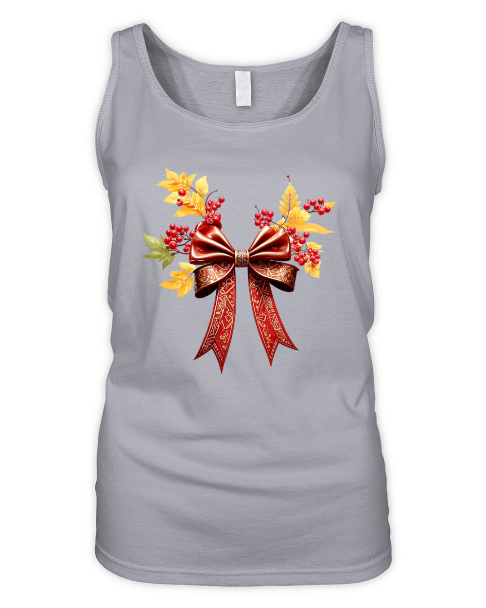 Fall Coquette bow sublimation 04 Organic Women's Tank Top