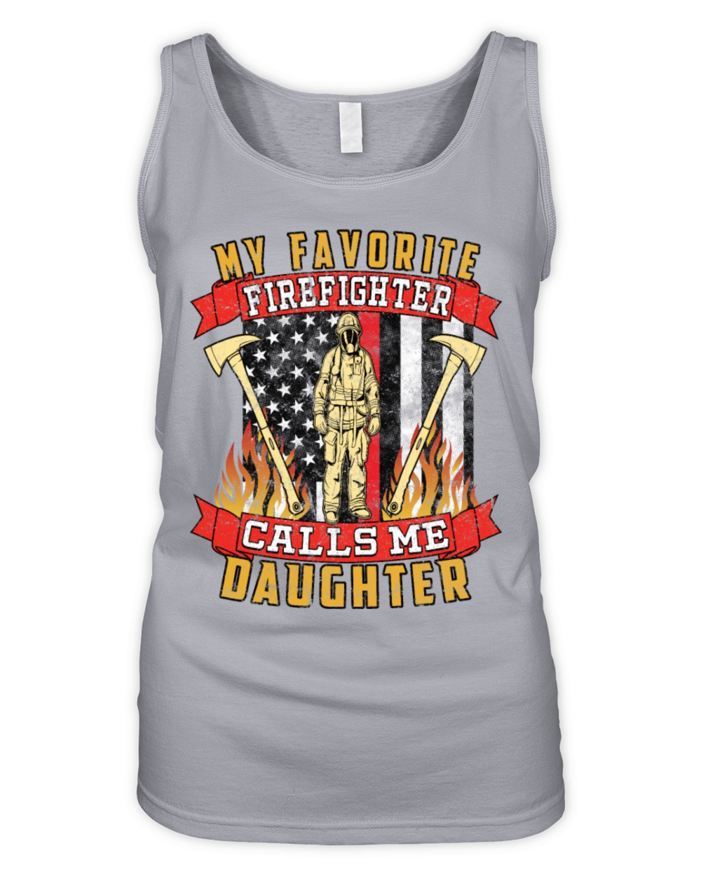 My Favorite Firefighter Calls Me Daughter Organic Women's Tank Top