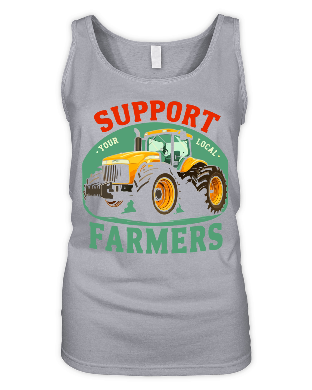 Support Farmer Tractor Your Local Organic Women's Tank Top