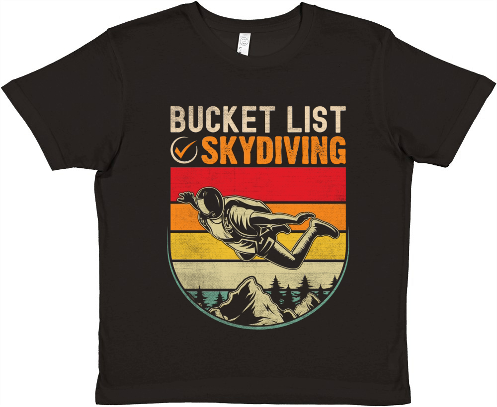 Bucket list skydiving 02 Premium Kids Crewneck T-shirt