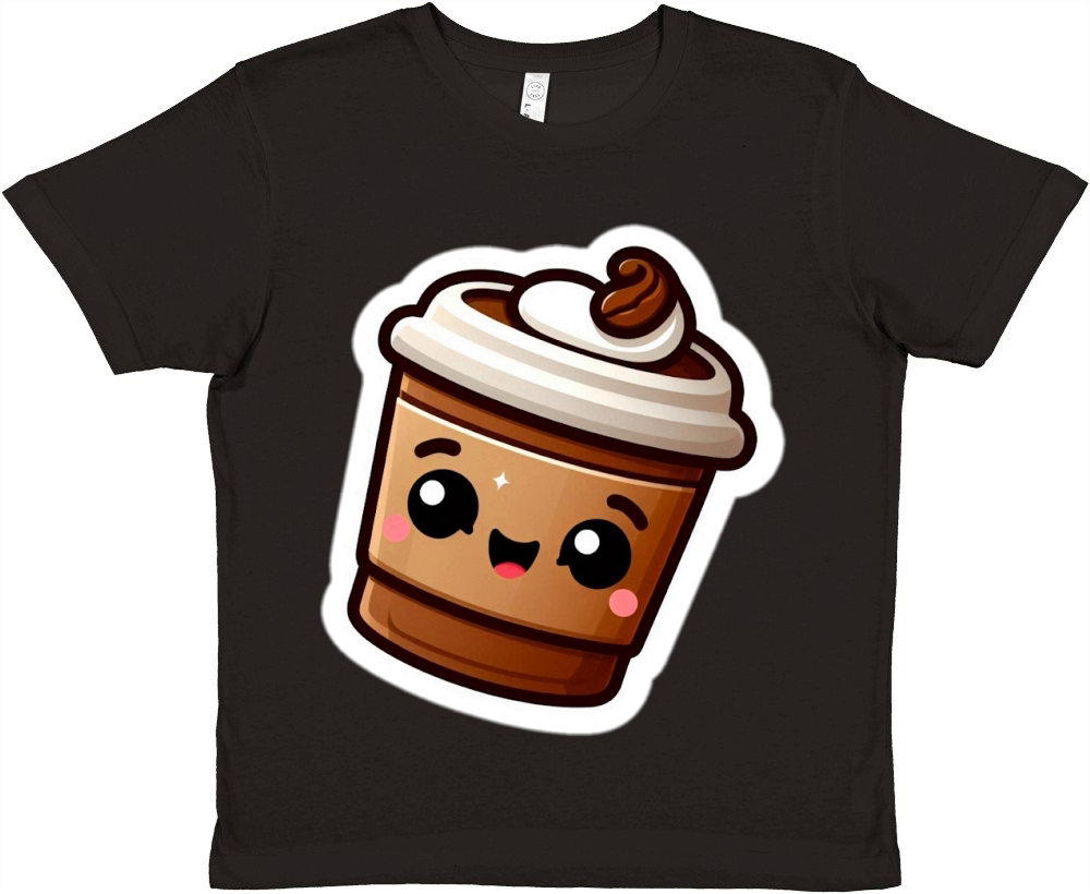 funny coffee cup sticker 9 Premium Kids Crewneck T-shirt