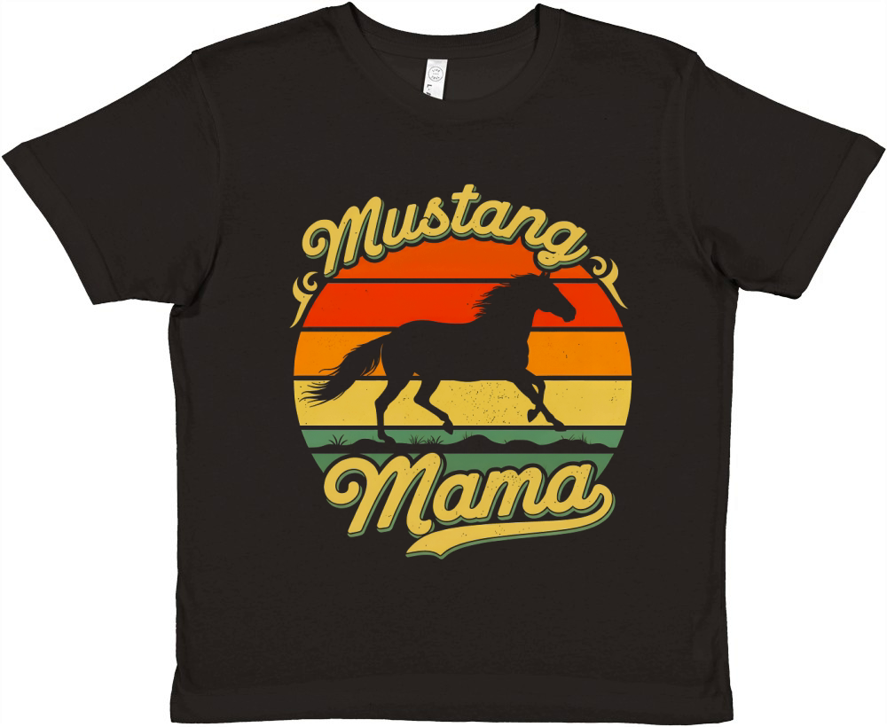 Mustang Mama Horse Premium Kids Crewneck T-shirt