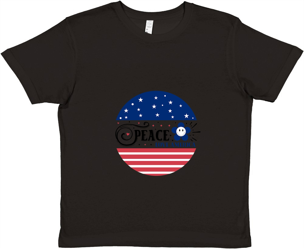 Peace Love America 03 Premium Kids Crewneck T-shirt