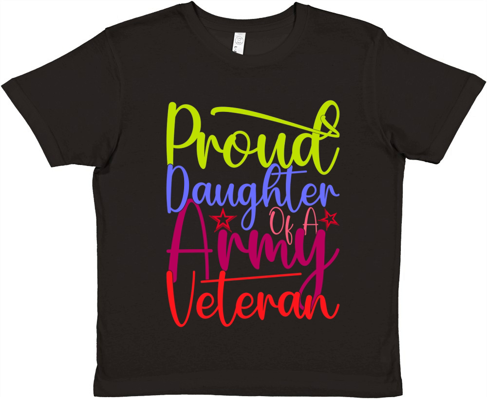 Proud Daughter Of A Army Veteran Premium Kids Crewneck T-shirt