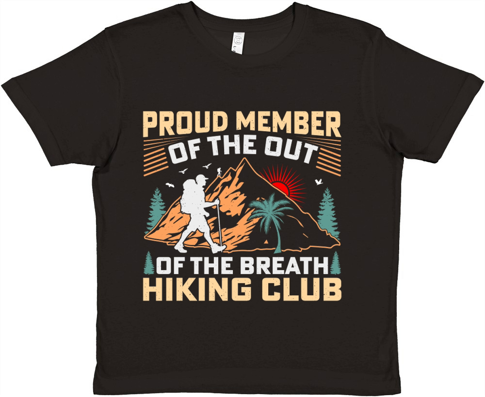 Proud Member Vintage Hiking Club Premium Kids Crewneck T-shirt