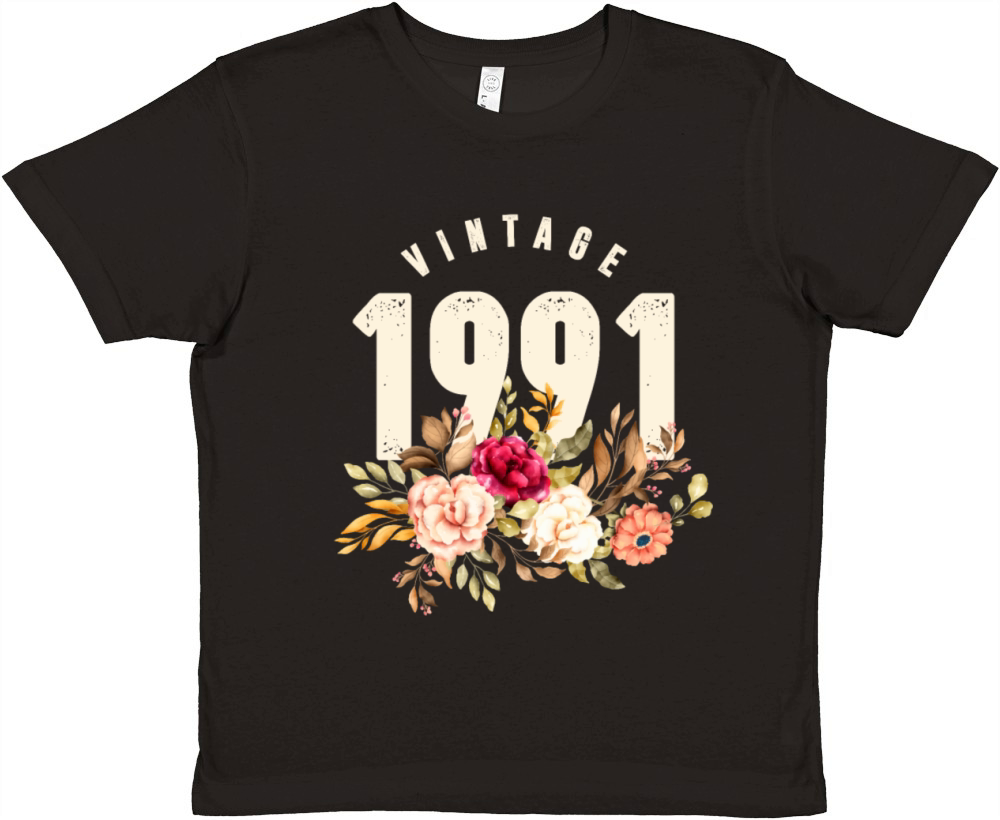 Vintage 1991 30th Birthday Est 1991 Premium Kids Crewneck T-shirt