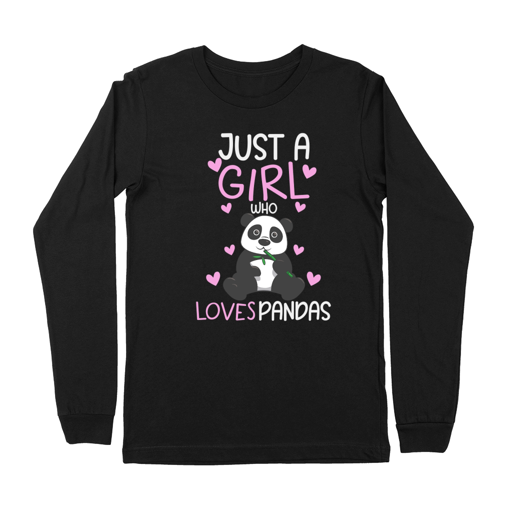 Just A Girl Who Loves Pandas Fun Cute Baby Panda Lover Premium Long Sleeve