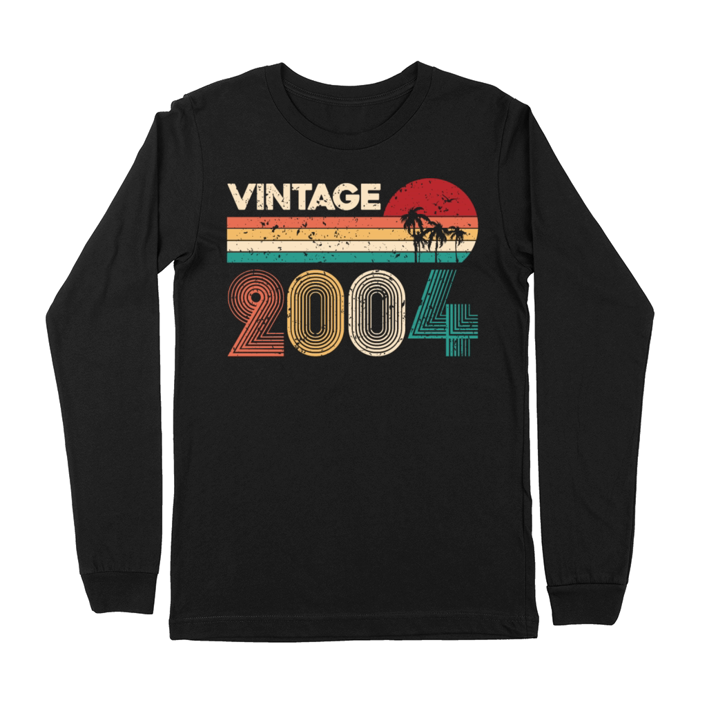Vintage 2004 Retro Birthday Gift Men Woman Gifts Premium Long Sleeve