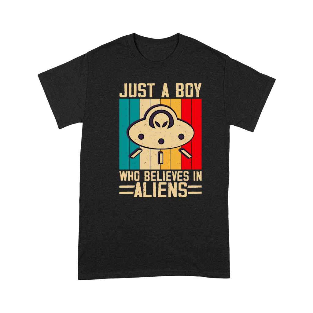 Vintage UFO Alien  Just A Boy Who Believes In Aliens 4 Premium T-shirt